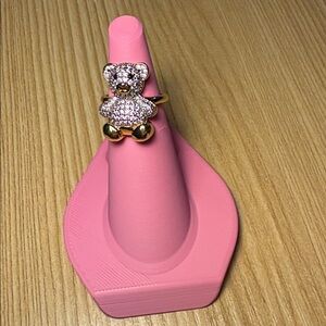 Gold Plated and Silver Teddy Bear Ring 🆕